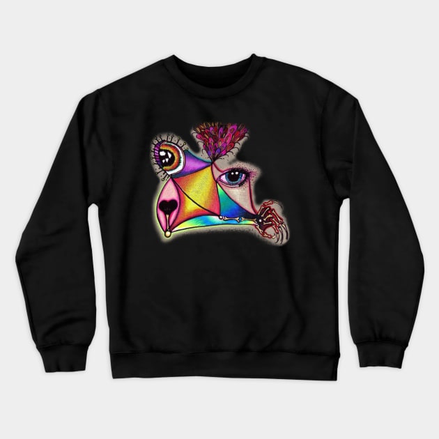 Abstract Monster Girl Crewneck Sweatshirt by 1Redbublppasswo